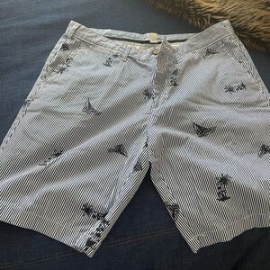 Nautica Black and White Striped Men's Shorts